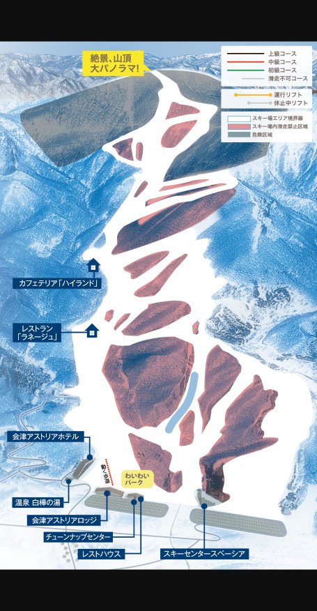 会津高原だいくらスキー場 piste map