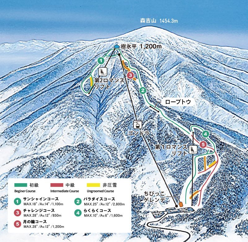 阿仁スキー場 piste map