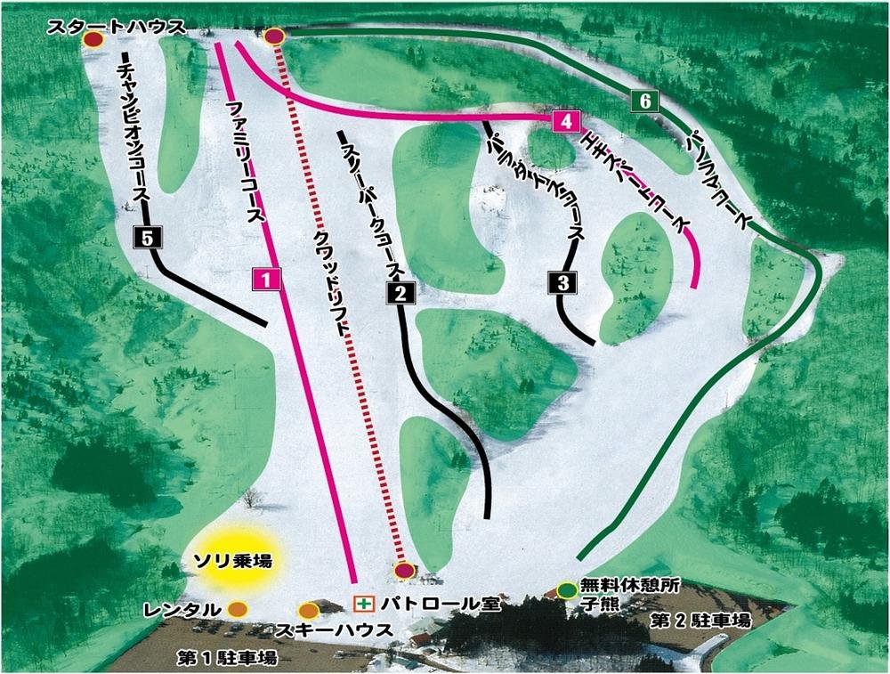 鳥海高原矢島スキー場 piste map