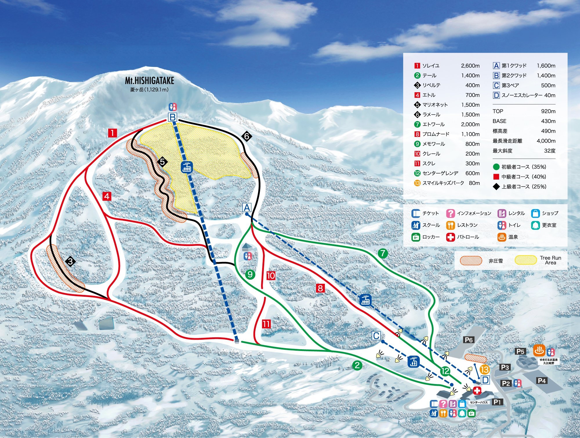 キューピットバレイ piste map