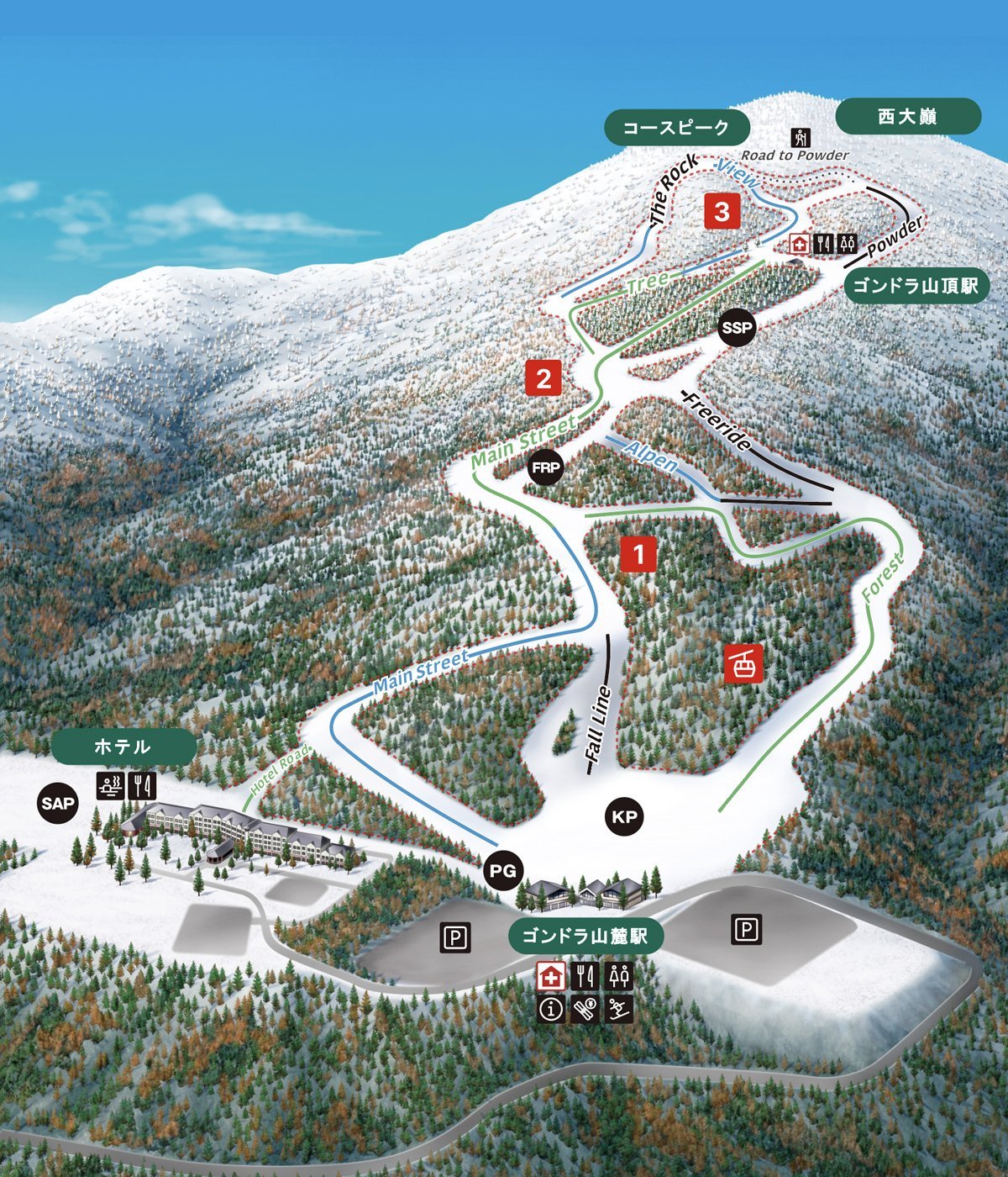 EN RESORT Grandeco Snow Resort piste map