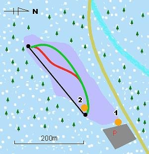 恵庭市民スキー場 piste map