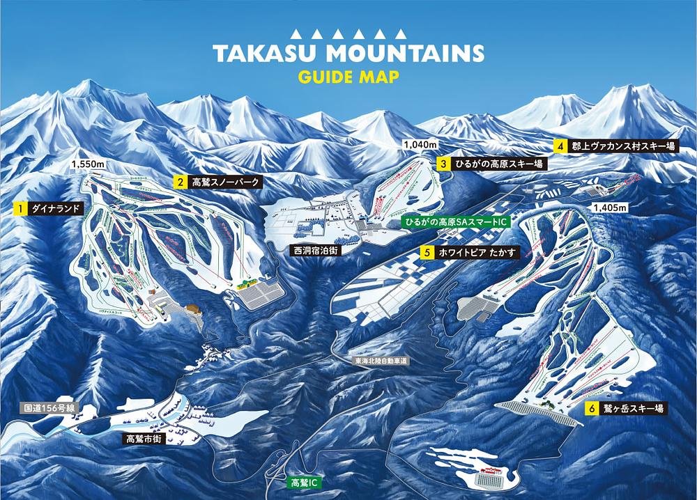 郡上高原スキー場 piste map