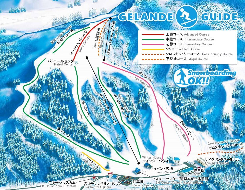 八海山麓スキー場 piste map