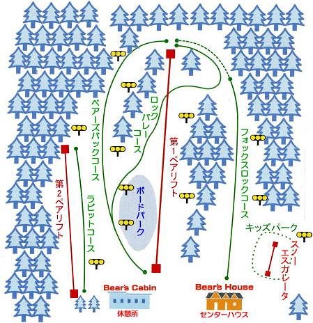 ひるぜんベアバレースキー場 piste map
