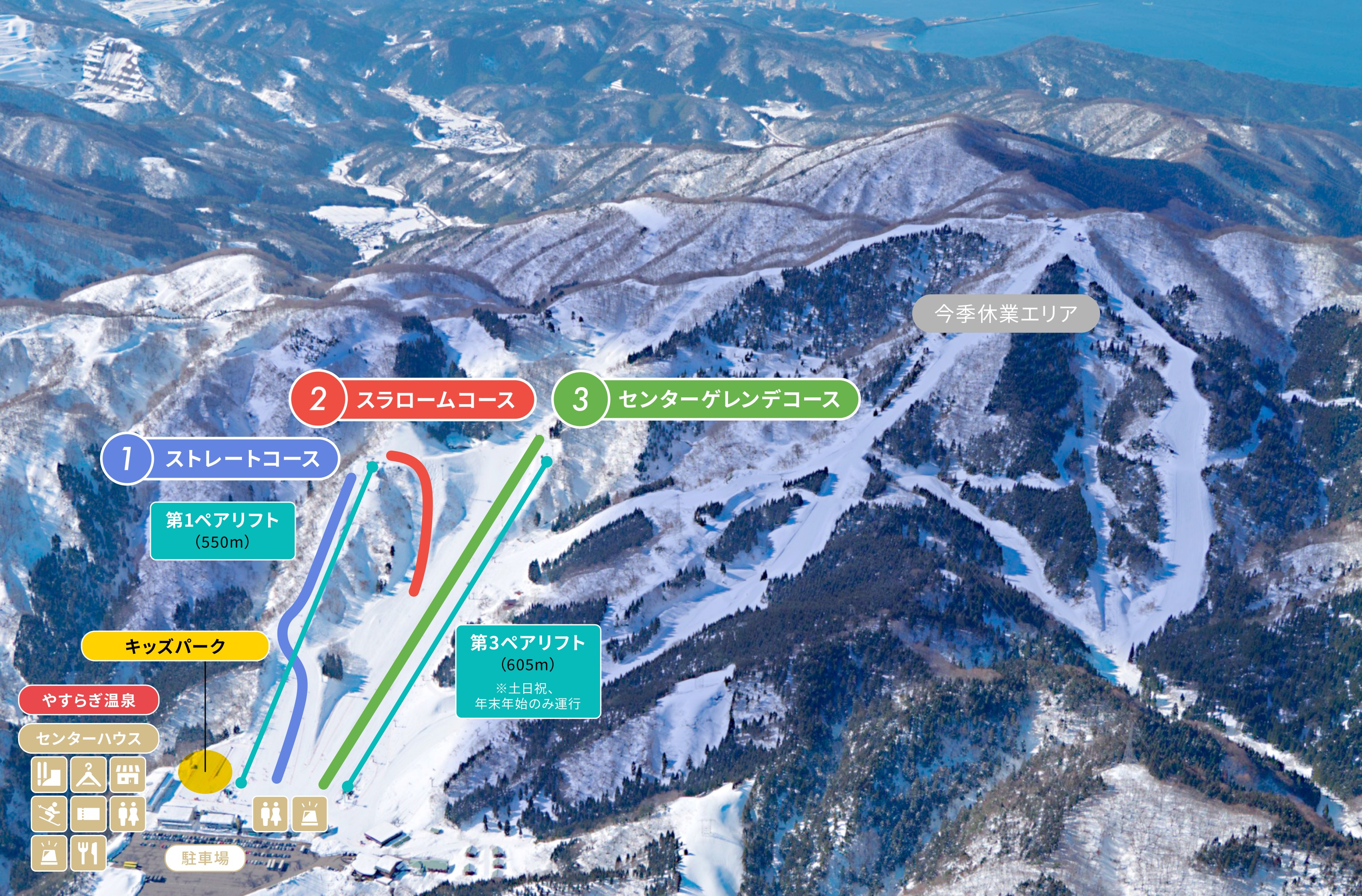 今庄365スキー場 piste map