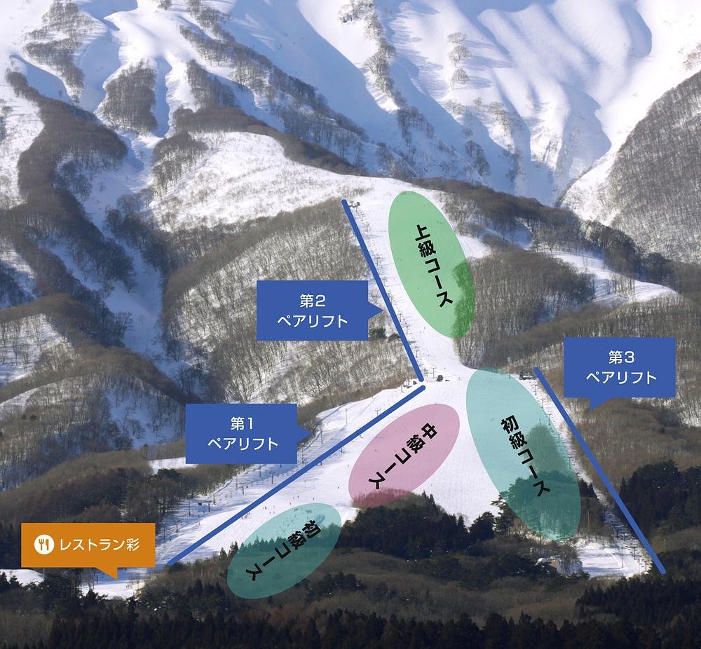 岩木山百沢スキー場 piste map