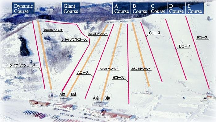 岩見沢萩の山市民スキー場 piste map