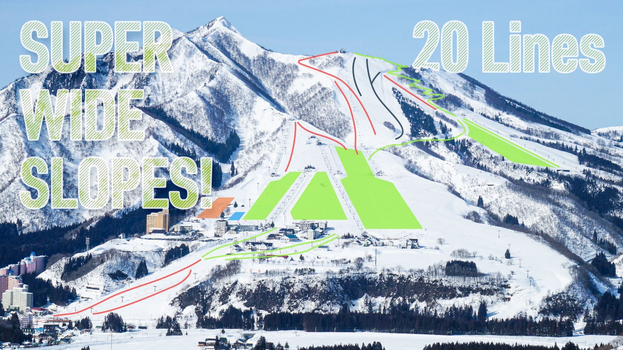 岩原スキー場 piste map