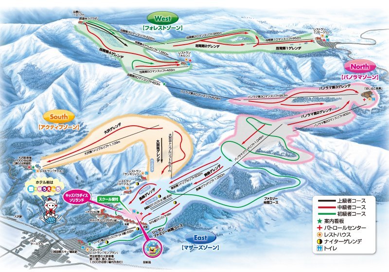 上越国際スキー場 piste map