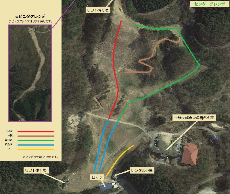 十種ヶ峰スキー場 piste map