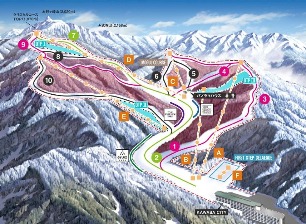 川場スキー場 piste map