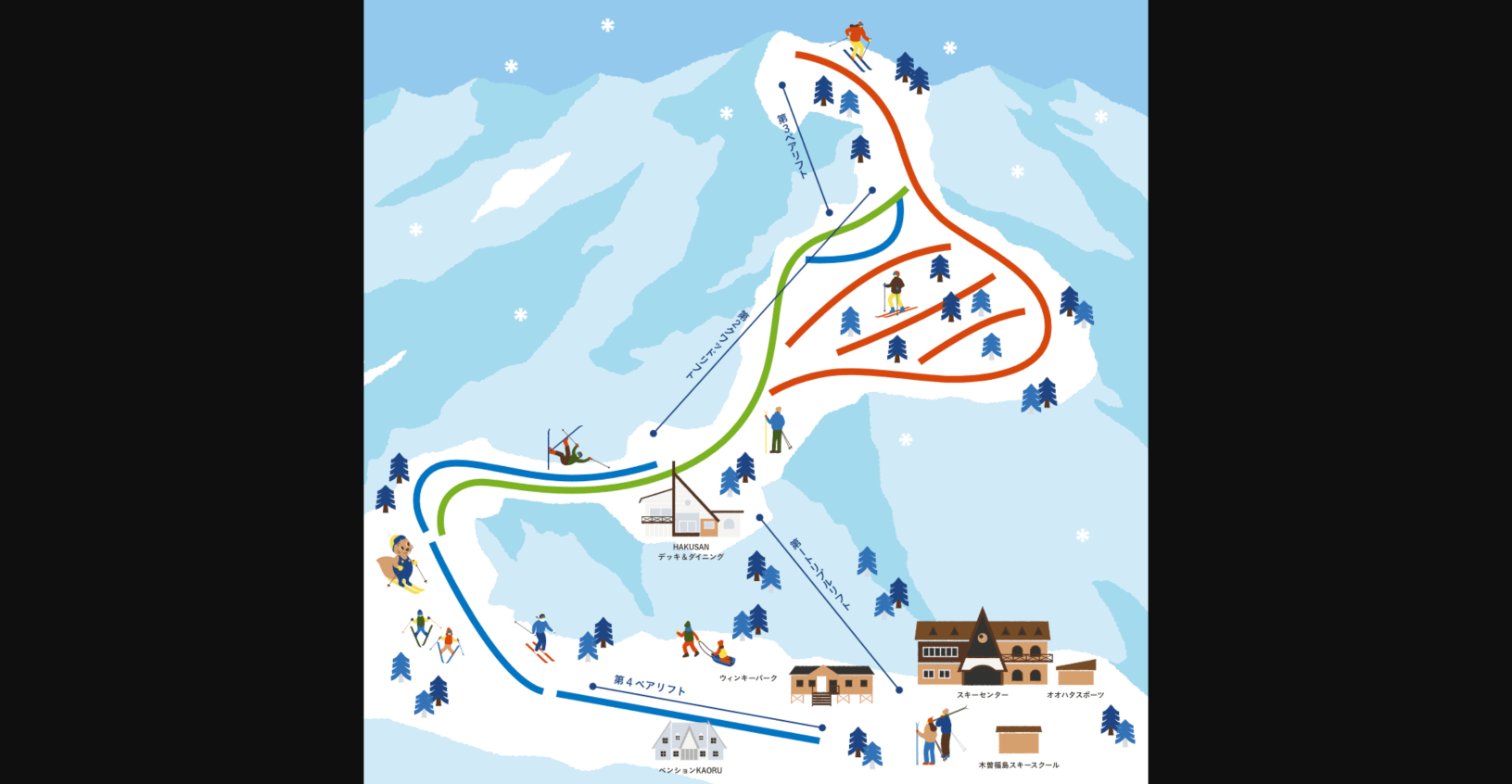 木曽福島スキー場 piste map