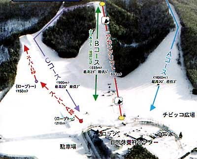 北見若松市民スキー場 piste map