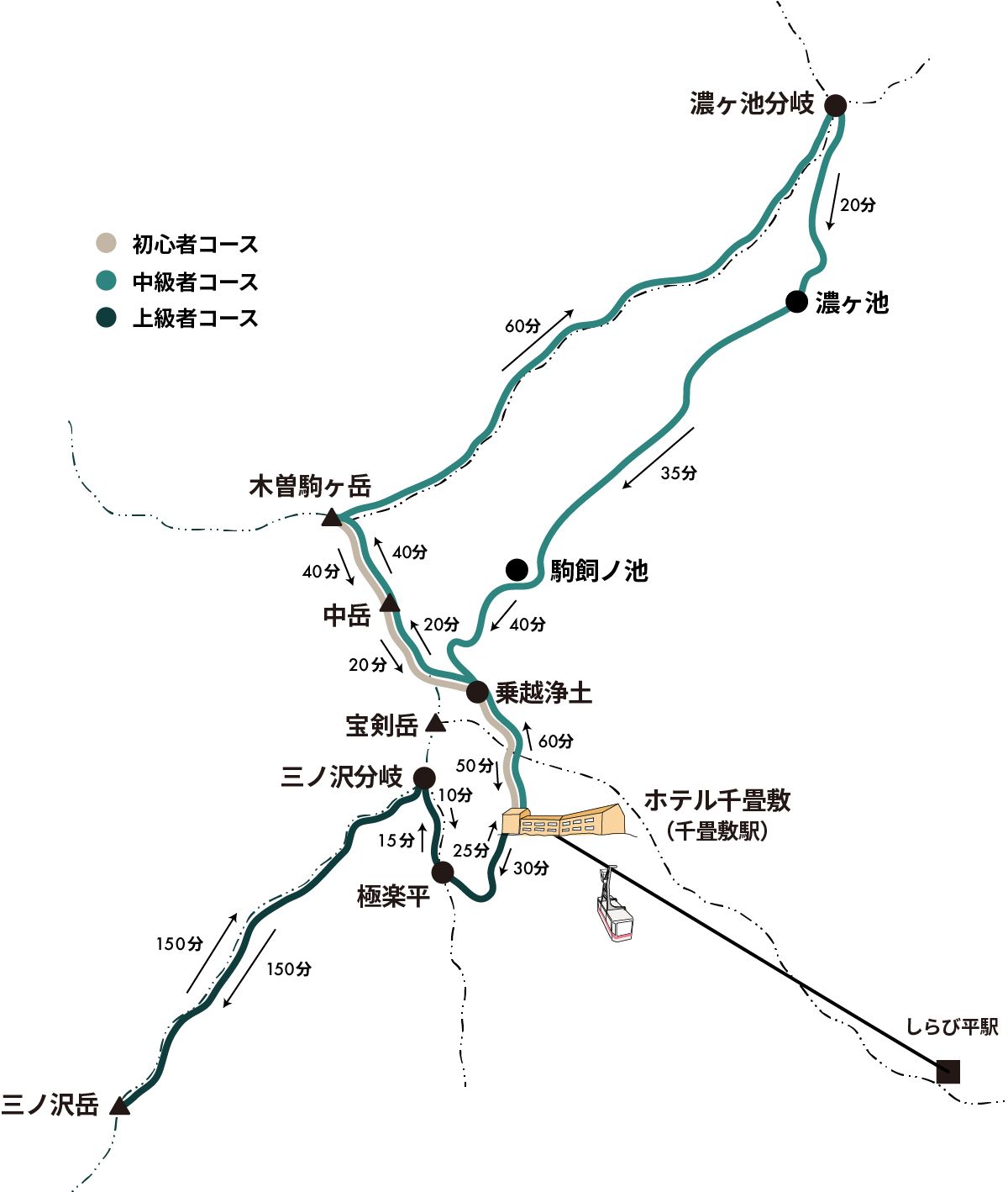 駒ヶ根高原スキー場 piste map