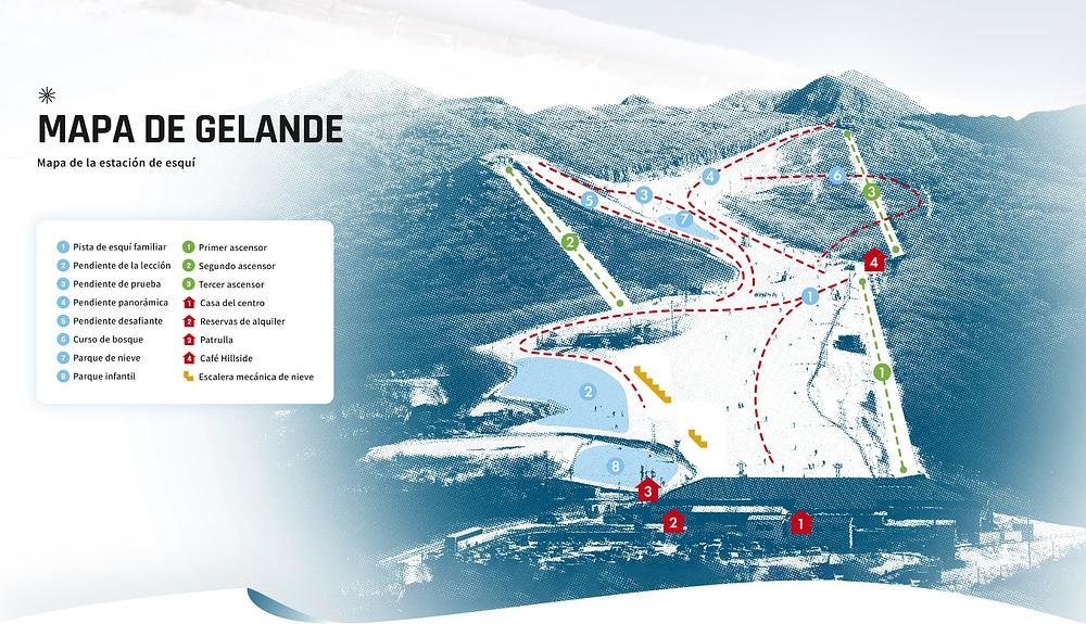 九重スキー場 piste map