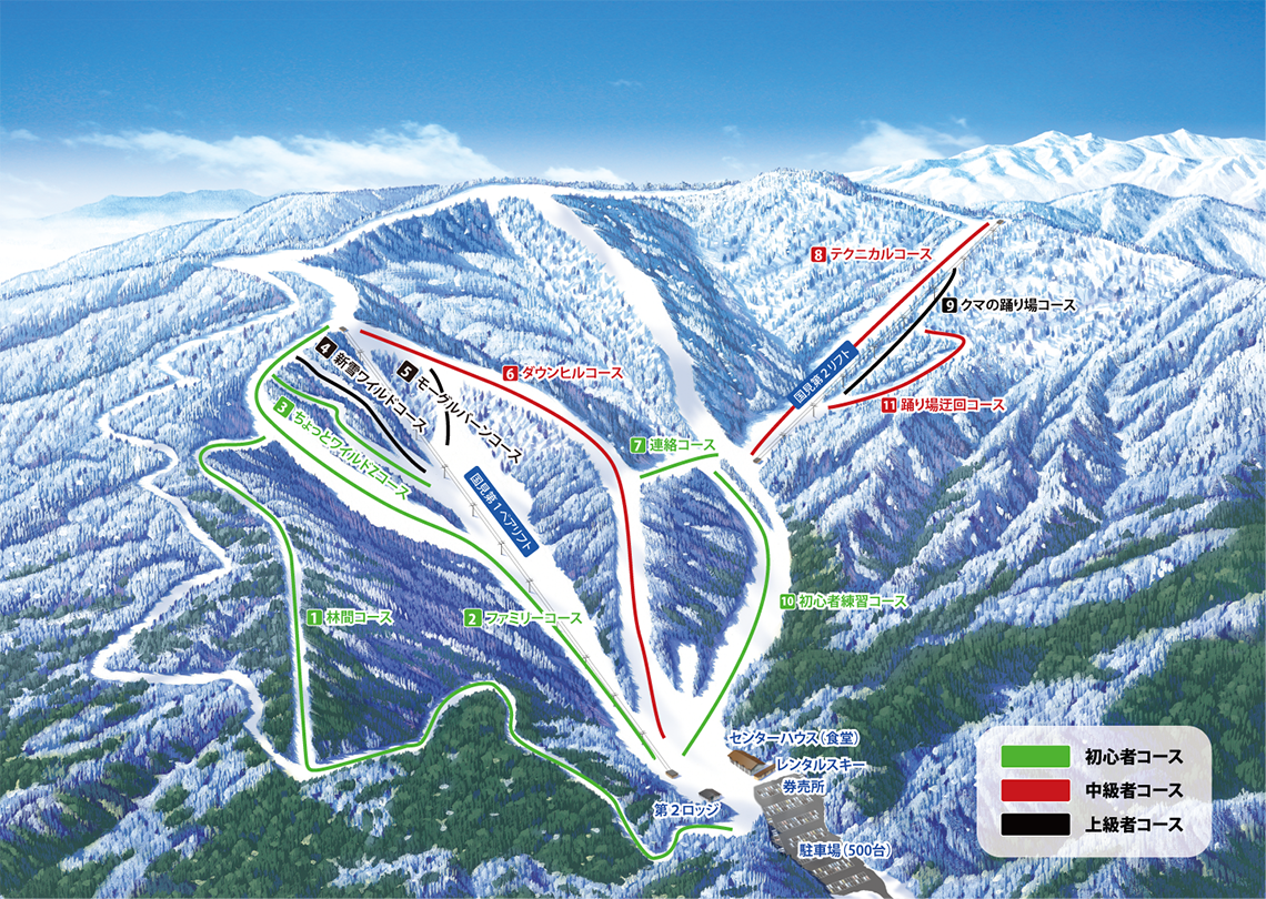 国見平スキー場 piste map