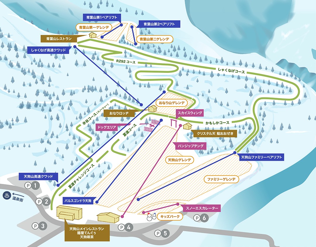 草津温泉スキー場 piste map