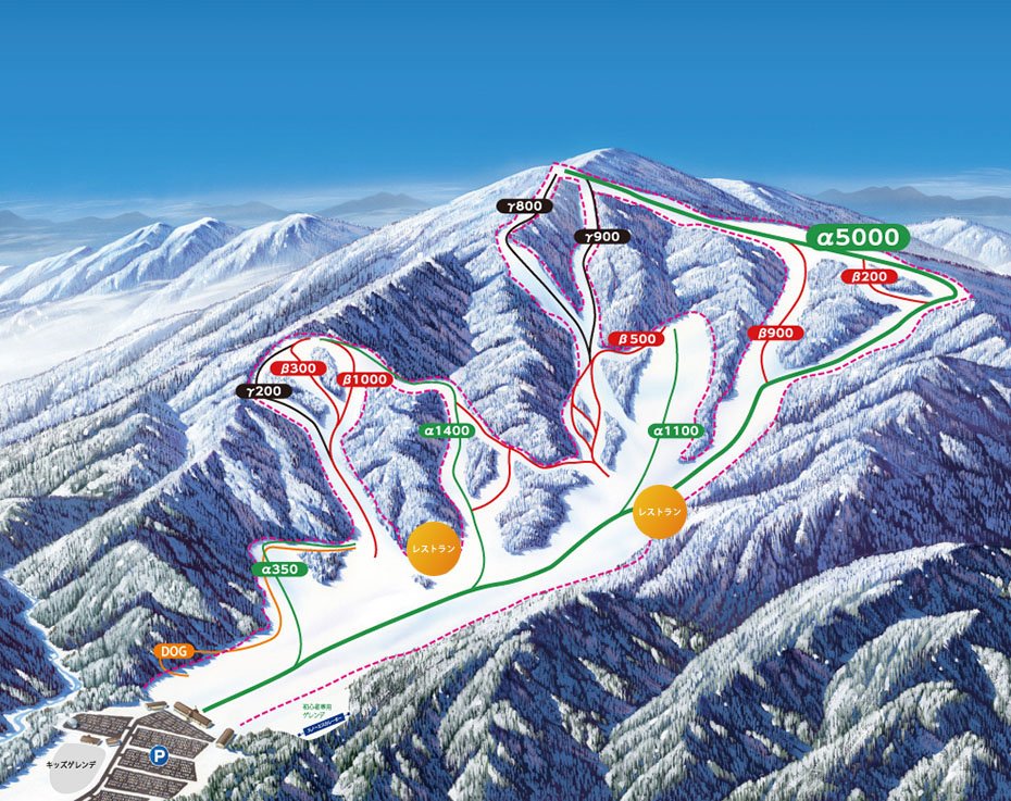 めいほうスキー場 piste map