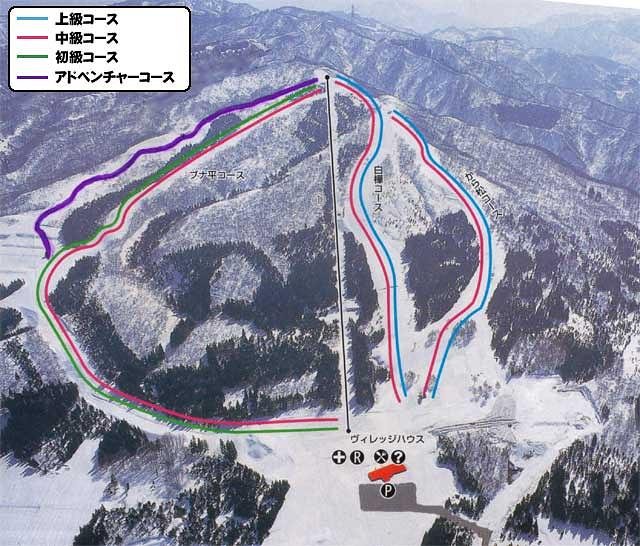 なかさと清津スキー場 piste map