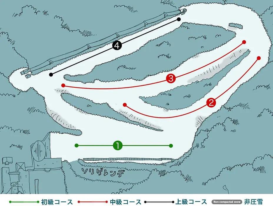 七尾コロサスキー場 piste map
