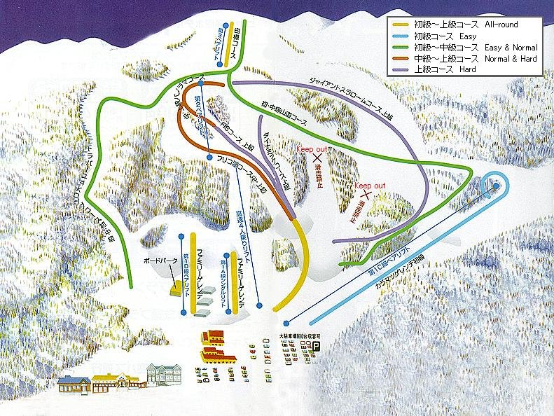 ニヤマ高原スキー場 piste map
