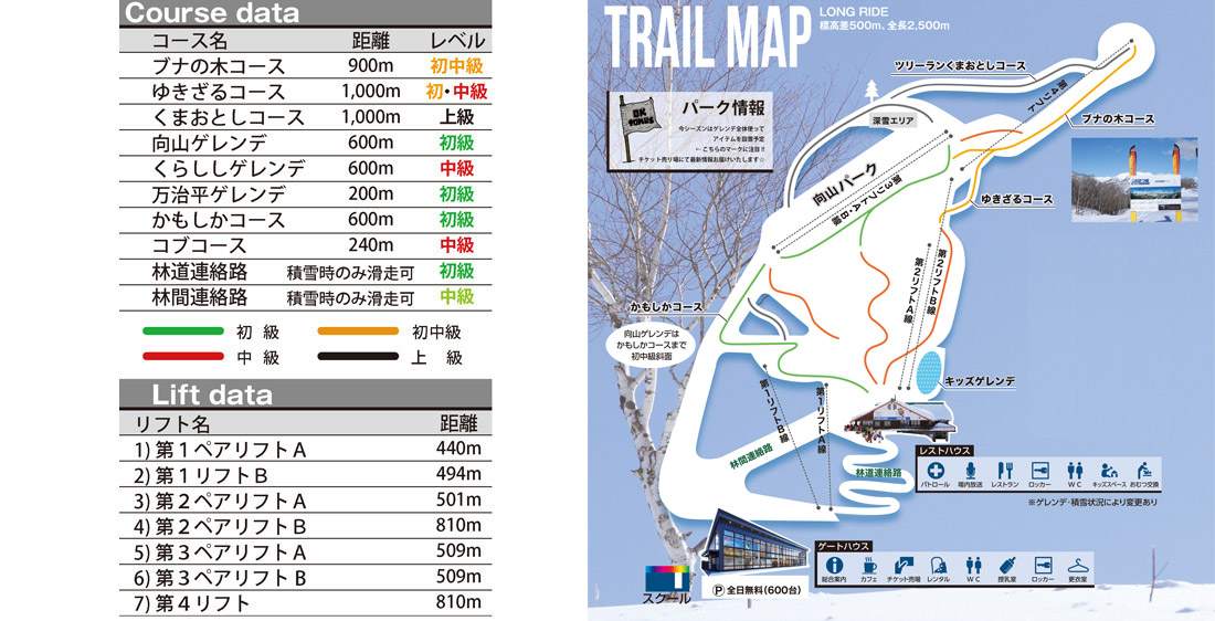 奥利根スノーパーク piste map