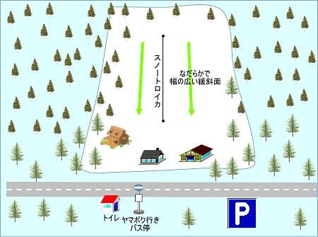 山田温泉キッズスノーパーク piste map