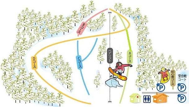 オロフレスキー場 piste map