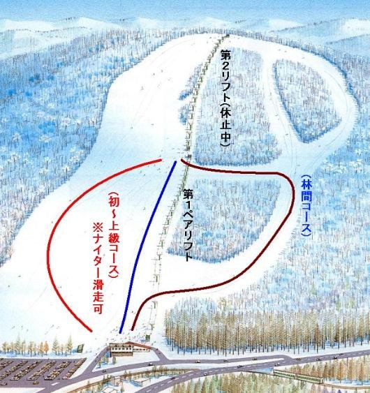 音威富士スキー場 piste map