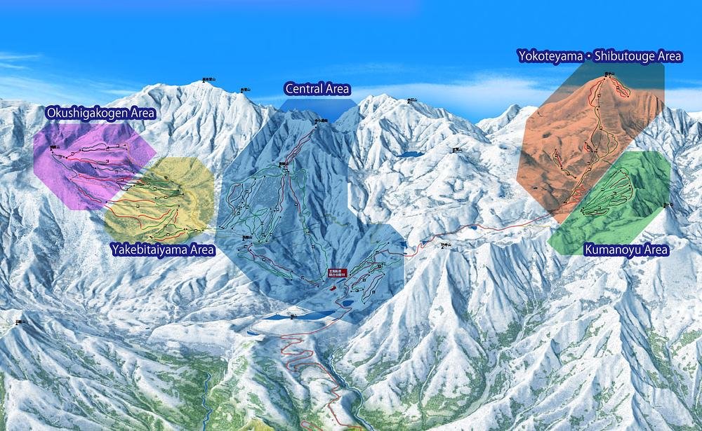志賀高原 熊の湯スキー場 piste map