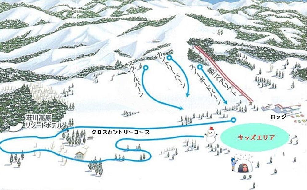 荘川高原スキー場 piste map
