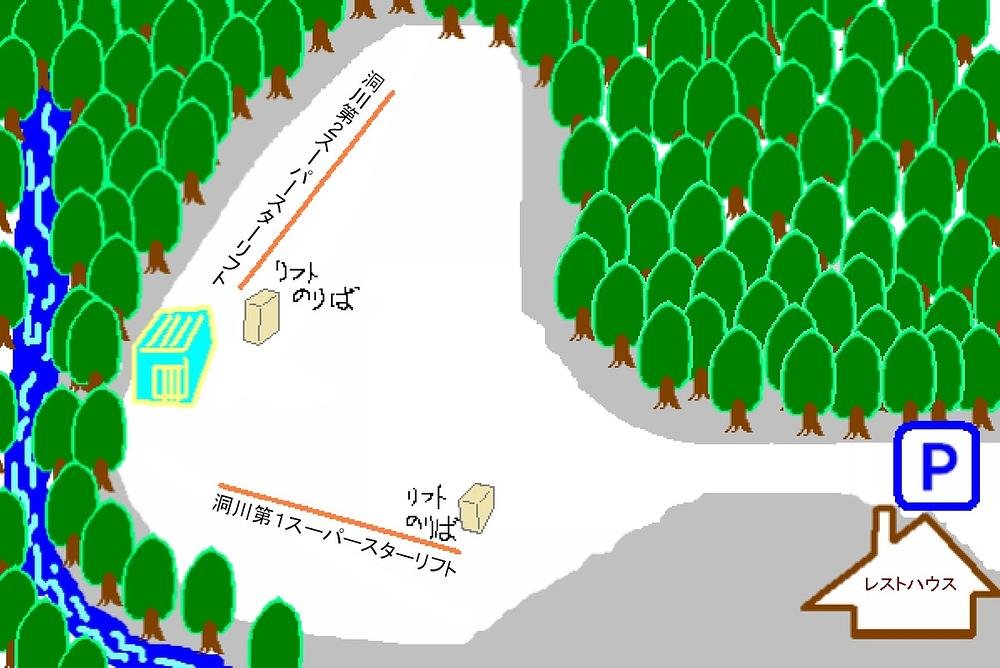 スノーパーク洞川 piste map