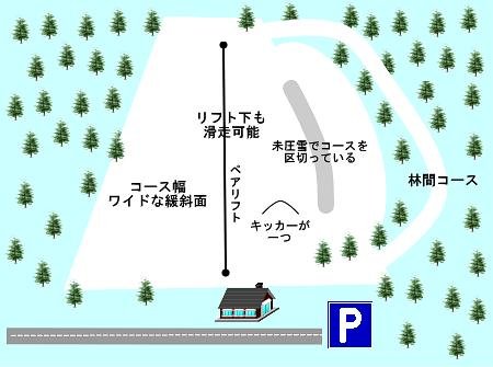 そっち岳スキー場 piste map