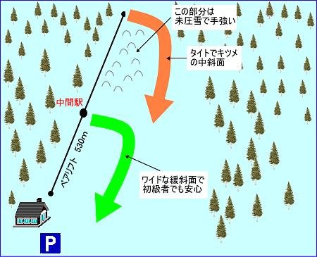 只見スキー場 piste map