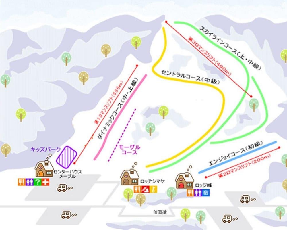 たいらスキー場 piste map