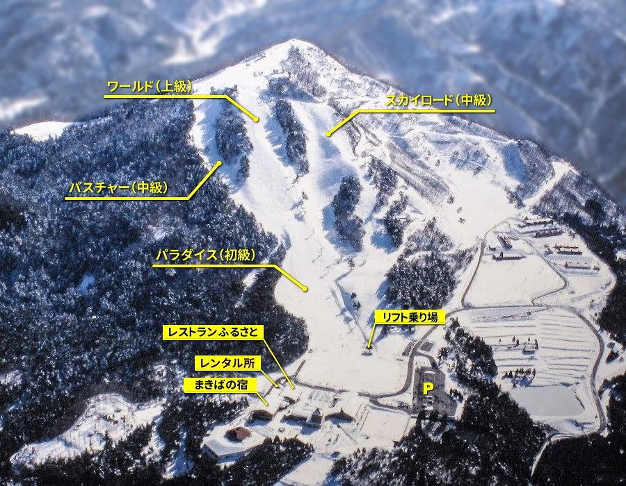 但馬牧場公園スキー場 piste map