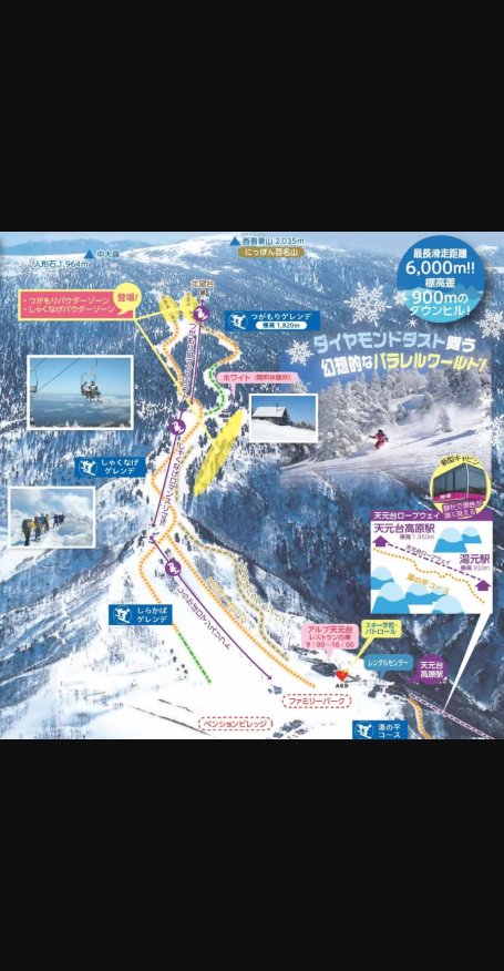 天元台高原 piste map