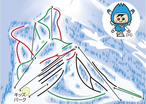 戸隠スキー場 piste map